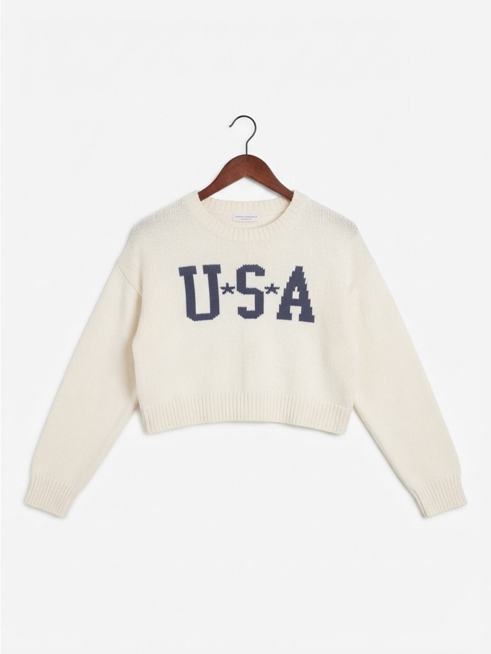 Grayson Threads USA Cropped Knit Sweater Small Preppy Acadamia